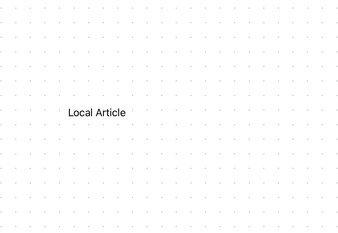 Example Local Article