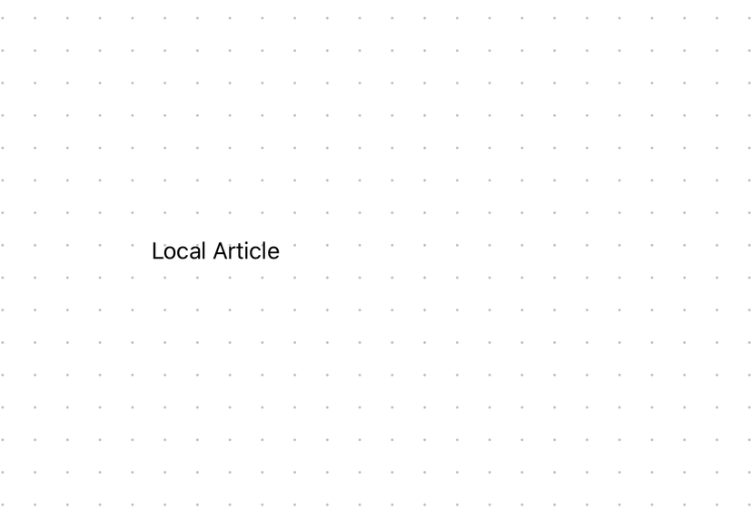 Example Local Article